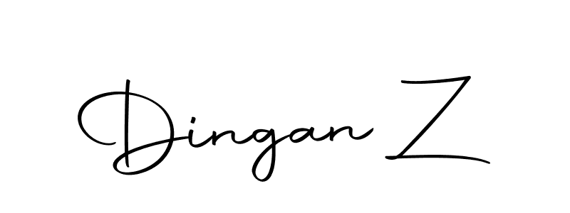 How to make Dingan Z name signature. Use Autography-DOLnW style for creating short signs online. This is the latest handwritten sign. Dingan Z signature style 10 images and pictures png