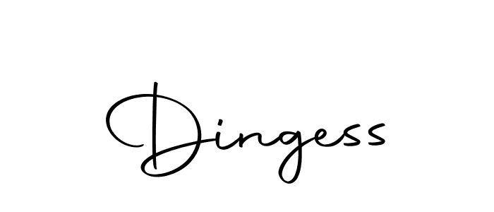 Make a beautiful signature design for name Dingess. With this signature (Autography-DOLnW) style, you can create a handwritten signature for free. Dingess signature style 10 images and pictures png