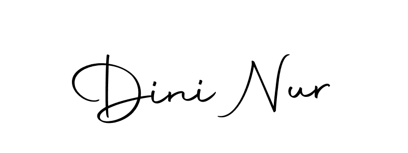 The best way (Autography-DOLnW) to make a short signature is to pick only two or three words in your name. The name Dini Nur include a total of six letters. For converting this name. Dini Nur signature style 10 images and pictures png