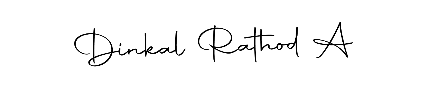How to make Dinkal Rathod A name signature. Use Autography-DOLnW style for creating short signs online. This is the latest handwritten sign. Dinkal Rathod A signature style 10 images and pictures png