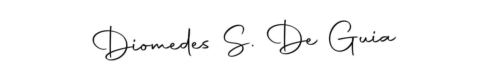 Make a short Diomedes S. De Guia signature style. Manage your documents anywhere anytime using Autography-DOLnW. Create and add eSignatures, submit forms, share and send files easily. Diomedes S. De Guia signature style 10 images and pictures png