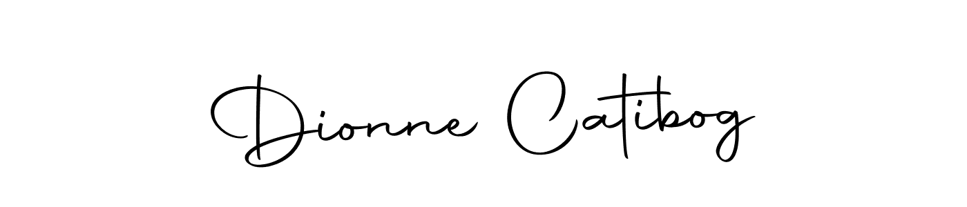 Design your own signature with our free online signature maker. With this signature software, you can create a handwritten (Autography-DOLnW) signature for name Dionne Catibog. Dionne Catibog signature style 10 images and pictures png