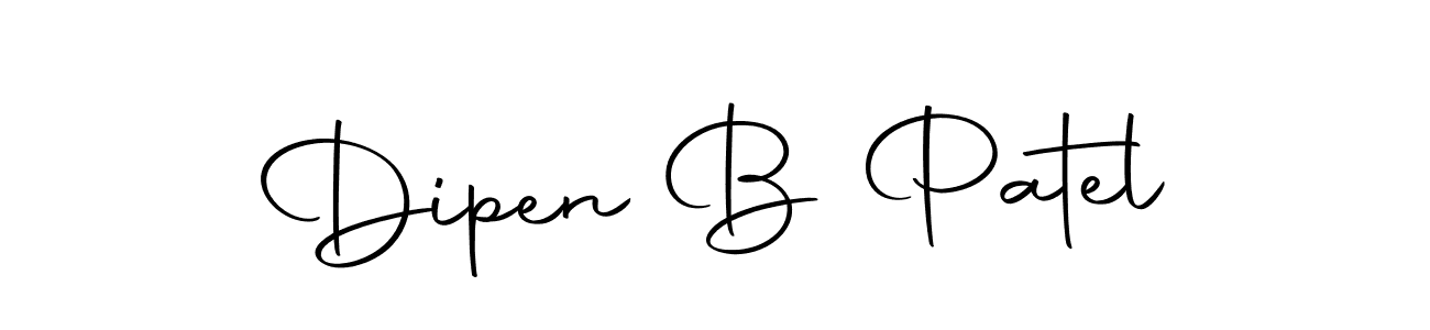 How to make Dipen B Patel name signature. Use Autography-DOLnW style for creating short signs online. This is the latest handwritten sign. Dipen B Patel signature style 10 images and pictures png