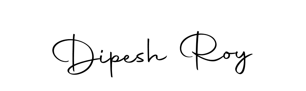 How to make Dipesh Roy name signature. Use Autography-DOLnW style for creating short signs online. This is the latest handwritten sign. Dipesh Roy signature style 10 images and pictures png