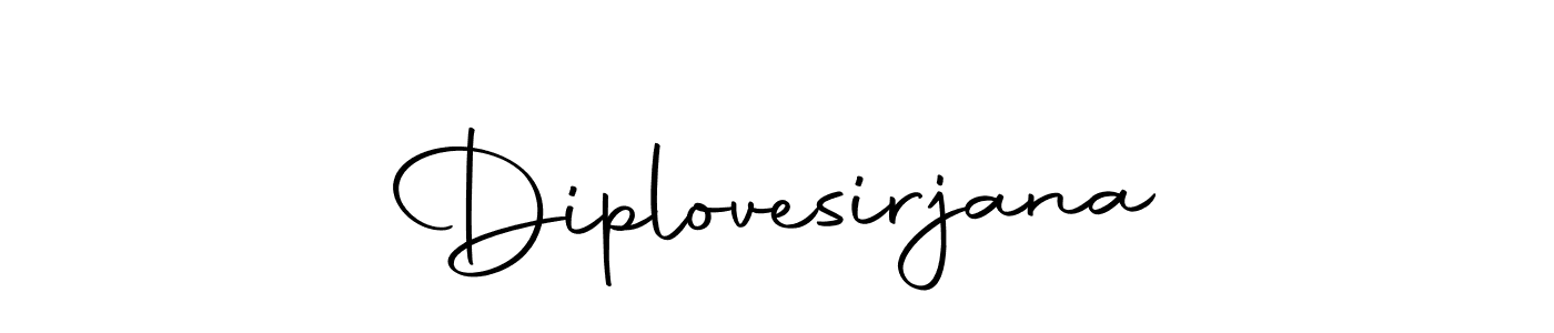 Design your own signature with our free online signature maker. With this signature software, you can create a handwritten (Autography-DOLnW) signature for name Diplovesirjana. Diplovesirjana signature style 10 images and pictures png