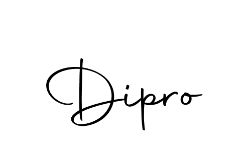 Design your own signature with our free online signature maker. With this signature software, you can create a handwritten (Autography-DOLnW) signature for name Dipro. Dipro signature style 10 images and pictures png