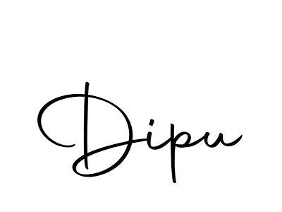 Design your own signature with our free online signature maker. With this signature software, you can create a handwritten (Autography-DOLnW) signature for name Dipu. Dipu signature style 10 images and pictures png