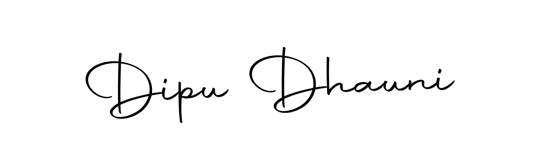 How to make Dipu Dhauni name signature. Use Autography-DOLnW style for creating short signs online. This is the latest handwritten sign. Dipu Dhauni signature style 10 images and pictures png