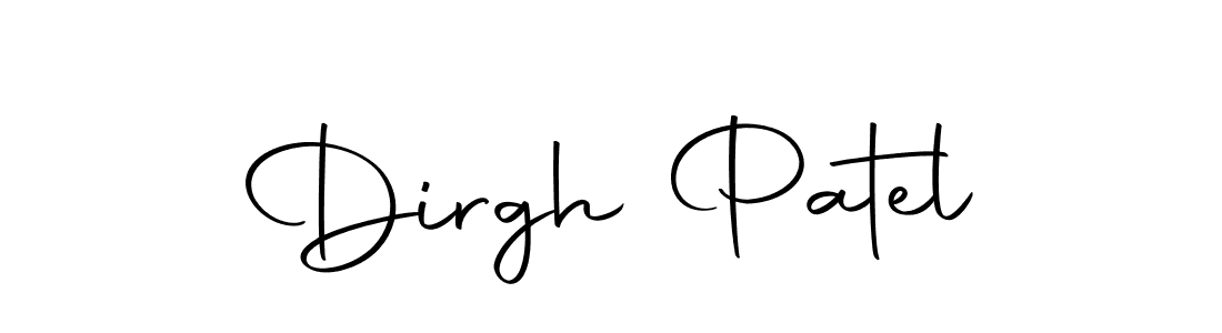 Design your own signature with our free online signature maker. With this signature software, you can create a handwritten (Autography-DOLnW) signature for name Dirgh Patel. Dirgh Patel signature style 10 images and pictures png