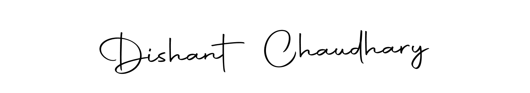 How to make Dishant Chaudhary name signature. Use Autography-DOLnW style for creating short signs online. This is the latest handwritten sign. Dishant Chaudhary signature style 10 images and pictures png