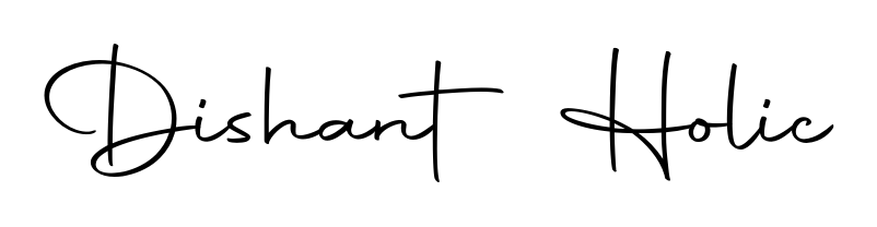 Elevate your brand with a stunning Dishant Holic eSignature. The Autography-DOLnW style provides a balanced, flowing aesthetic for everyday signing. Dishant Holic signature style 10 images and pictures png