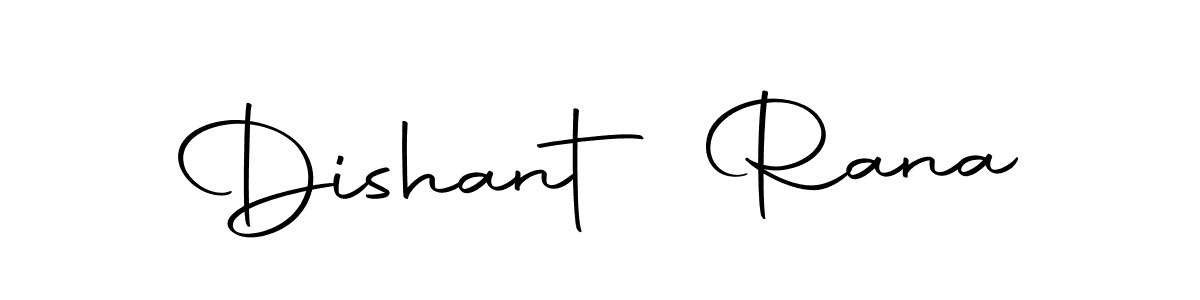 How to make Dishant Rana name signature. Use Autography-DOLnW style for creating short signs online. This is the latest handwritten sign. Dishant Rana signature style 10 images and pictures png