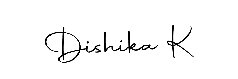 You should practise on your own different ways (Autography-DOLnW) to write your name (Dishika K) in signature. don't let someone else do it for you. Dishika K signature style 10 images and pictures png
