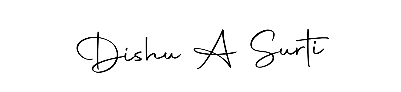 This is the best signature style for the Dishu A Surti name. Also you like these signature font (Autography-DOLnW). Mix name signature. Dishu A Surti signature style 10 images and pictures png