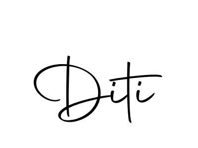 Use a signature maker to create a handwritten signature online. With this signature software, you can design (Autography-DOLnW) your own signature for name Diti. Diti signature style 10 images and pictures png