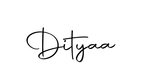 Design your own signature with our free online signature maker. With this signature software, you can create a handwritten (Autography-DOLnW) signature for name Dityaa. Dityaa signature style 10 images and pictures png