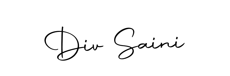 You should practise on your own different ways (Autography-DOLnW) to write your name (Div Saini) in signature. don't let someone else do it for you. Div Saini signature style 10 images and pictures png