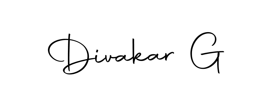 You should practise on your own different ways (Autography-DOLnW) to write your name (Divakar G) in signature. don't let someone else do it for you. Divakar G signature style 10 images and pictures png