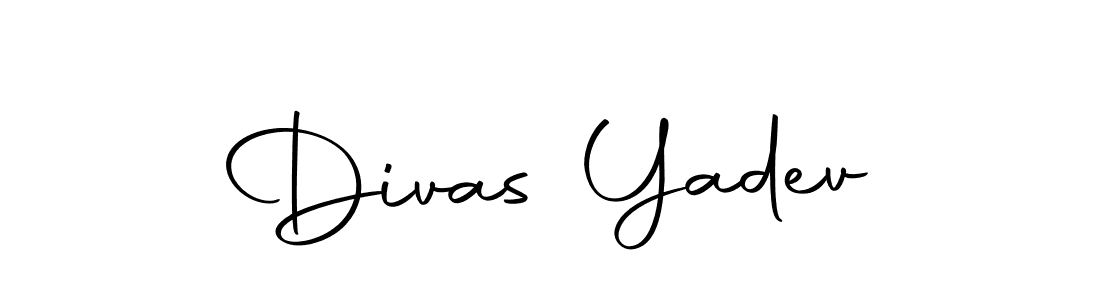 How to make Divas Yadev name signature. Use Autography-DOLnW style for creating short signs online. This is the latest handwritten sign. Divas Yadev signature style 10 images and pictures png