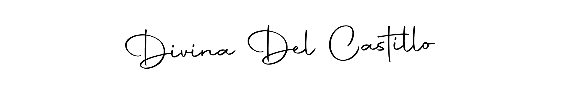 How to make Divina Del Castillo name signature. Use Autography-DOLnW style for creating short signs online. This is the latest handwritten sign. Divina Del Castillo signature style 10 images and pictures png