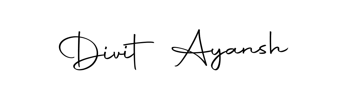 Create a beautiful signature design for name Divit Ayansh. With this signature (Autography-DOLnW) fonts, you can make a handwritten signature for free. Divit Ayansh signature style 10 images and pictures png