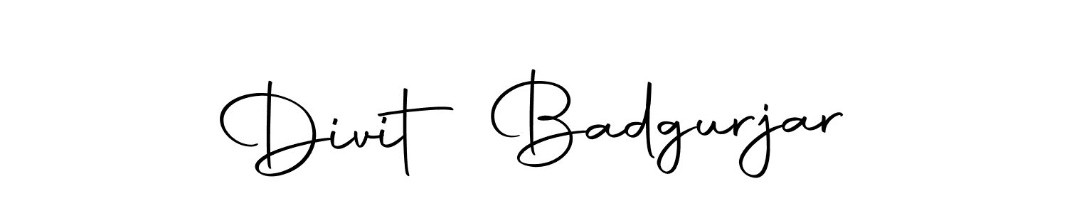 Make a beautiful signature design for name Divit Badgurjar. With this signature (Autography-DOLnW) style, you can create a handwritten signature for free. Divit Badgurjar signature style 10 images and pictures png