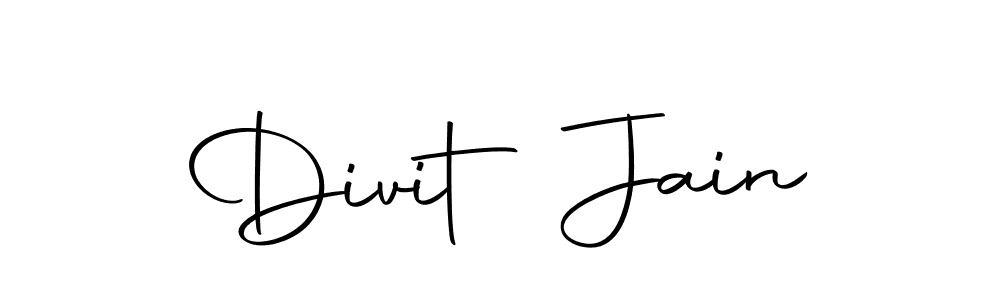 Divit Jain stylish signature style. Best Handwritten Sign (Autography-DOLnW) for my name. Handwritten Signature Collection Ideas for my name Divit Jain. Divit Jain signature style 10 images and pictures png