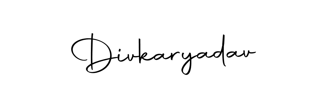 Use a signature maker to create a handwritten signature online. With this signature software, you can design (Autography-DOLnW) your own signature for name Divkaryadav. Divkaryadav signature style 10 images and pictures png