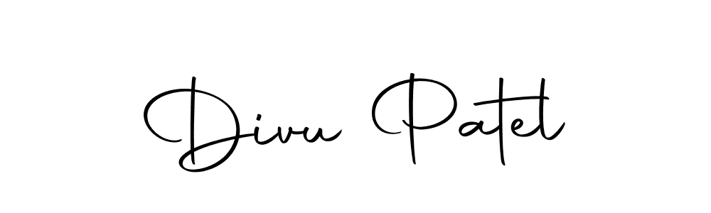 You should practise on your own different ways (Autography-DOLnW) to write your name (Divu Patel) in signature. don't let someone else do it for you. Divu Patel signature style 10 images and pictures png