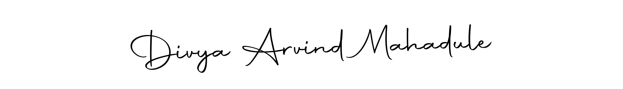 Create a beautiful signature design for name Divya Arvind Mahadule. With this signature (Autography-DOLnW) fonts, you can make a handwritten signature for free. Divya Arvind Mahadule signature style 10 images and pictures png