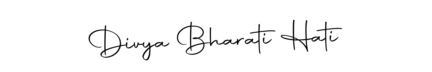 Create a beautiful signature design for name Divya Bharati Hati. With this signature (Autography-DOLnW) fonts, you can make a handwritten signature for free. Divya Bharati Hati signature style 10 images and pictures png