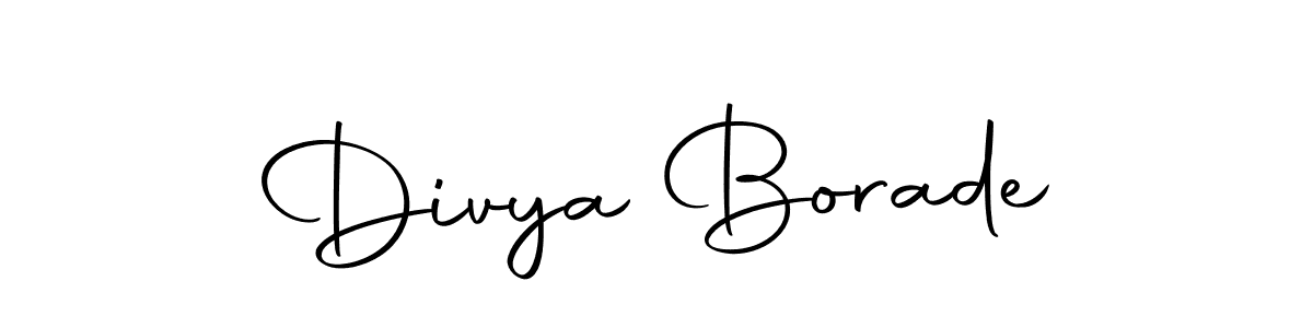 How to make Divya Borade name signature. Use Autography-DOLnW style for creating short signs online. This is the latest handwritten sign. Divya Borade signature style 10 images and pictures png