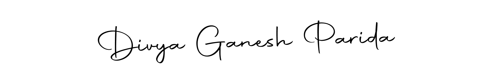 Make a beautiful signature design for name Divya Ganesh Parida. With this signature (Autography-DOLnW) style, you can create a handwritten signature for free. Divya Ganesh Parida signature style 10 images and pictures png