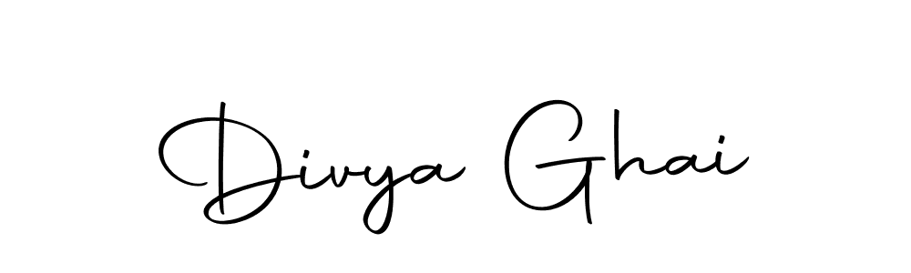 Design your own signature with our free online signature maker. With this signature software, you can create a handwritten (Autography-DOLnW) signature for name Divya Ghai. Divya Ghai signature style 10 images and pictures png