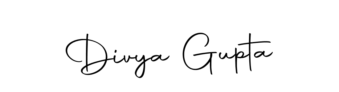 Create a beautiful signature design for name Divya Gupta. With this signature (Autography-DOLnW) fonts, you can make a handwritten signature for free. Divya Gupta signature style 10 images and pictures png