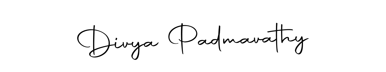 Make a beautiful signature design for name Divya Padmavathy. With this signature (Autography-DOLnW) style, you can create a handwritten signature for free. Divya Padmavathy signature style 10 images and pictures png
