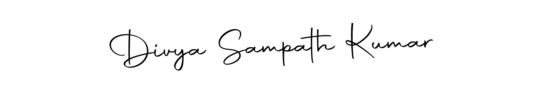 Make a short Divya Sampath Kumar signature style. Manage your documents anywhere anytime using Autography-DOLnW. Create and add eSignatures, submit forms, share and send files easily. Divya Sampath Kumar signature style 10 images and pictures png