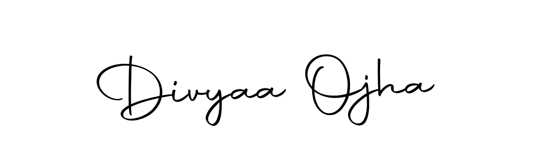 Use a signature maker to create a handwritten signature online. With this signature software, you can design (Autography-DOLnW) your own signature for name Divyaa Ojha. Divyaa Ojha signature style 10 images and pictures png