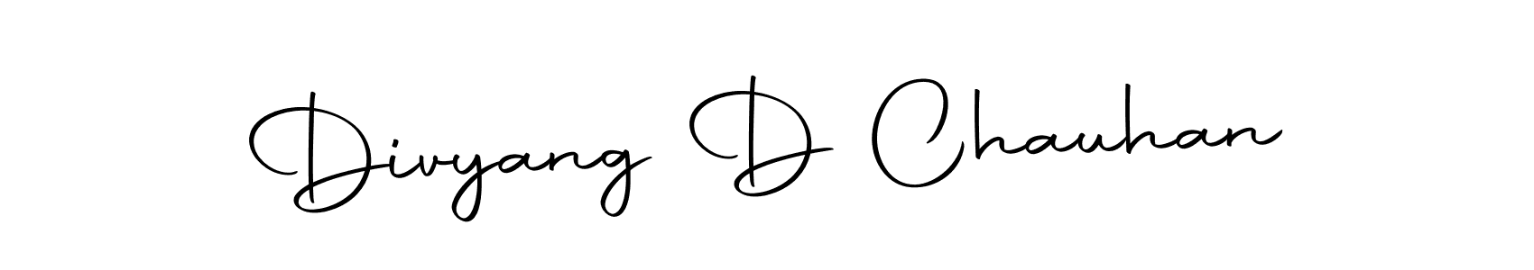 Create a beautiful signature design for name Divyang D Chauhan. With this signature (Autography-DOLnW) fonts, you can make a handwritten signature for free. Divyang D Chauhan signature style 10 images and pictures png