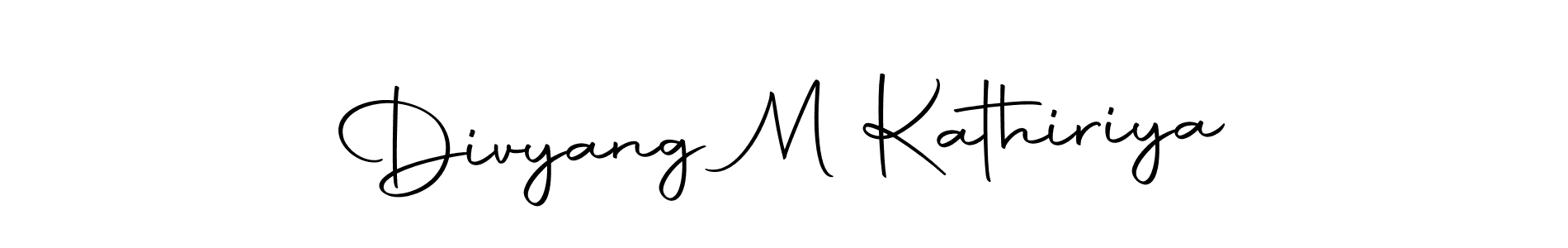 Create a beautiful signature design for name Divyang M Kathiriya. With this signature (Autography-DOLnW) fonts, you can make a handwritten signature for free. Divyang M Kathiriya signature style 10 images and pictures png