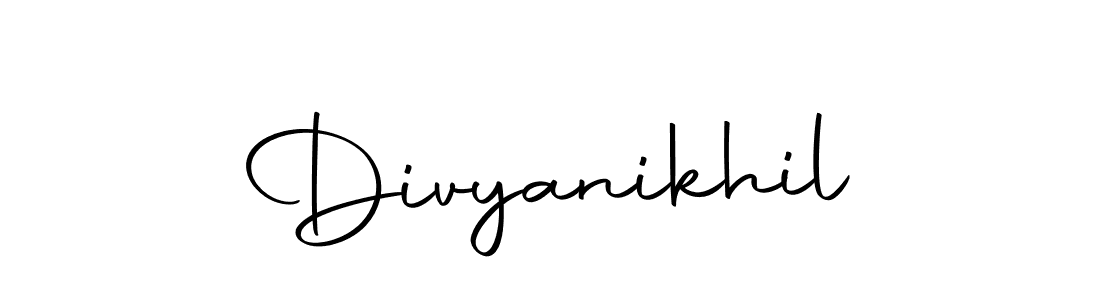 Design your own signature with our free online signature maker. With this signature software, you can create a handwritten (Autography-DOLnW) signature for name Divyanikhil. Divyanikhil signature style 10 images and pictures png