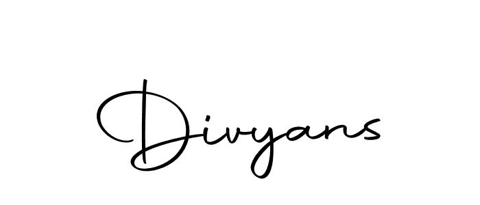 Create a beautiful signature design for name Divyans. With this signature (Autography-DOLnW) fonts, you can make a handwritten signature for free. Divyans signature style 10 images and pictures png