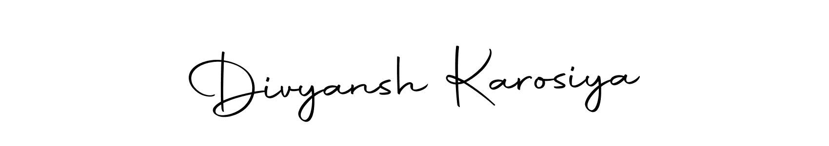 Make a beautiful signature design for name Divyansh Karosiya. With this signature (Autography-DOLnW) style, you can create a handwritten signature for free. Divyansh Karosiya signature style 10 images and pictures png