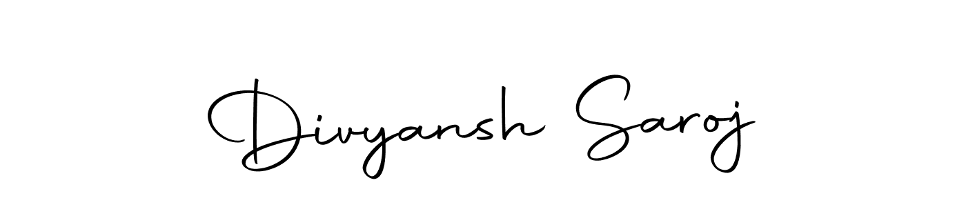 Create a beautiful signature design for name Divyansh Saroj. With this signature (Autography-DOLnW) fonts, you can make a handwritten signature for free. Divyansh Saroj signature style 10 images and pictures png