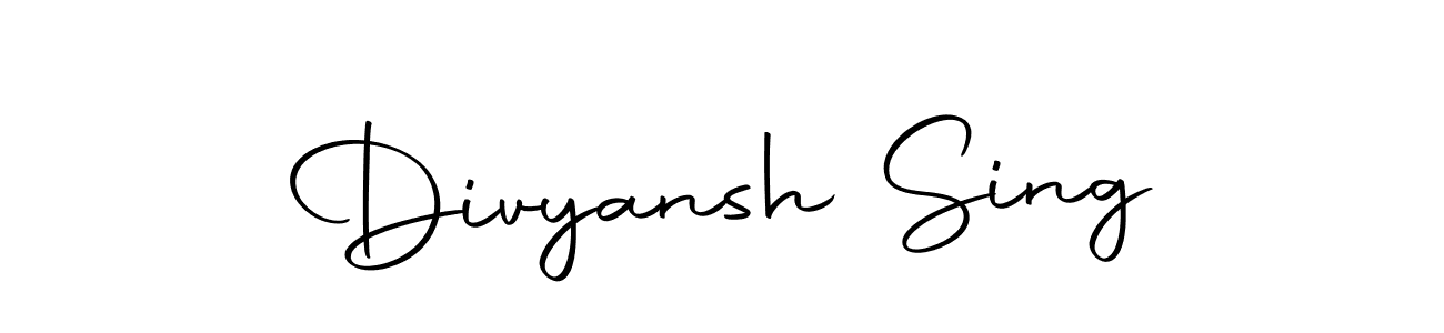 How to make Divyansh Sing name signature. Use Autography-DOLnW style for creating short signs online. This is the latest handwritten sign. Divyansh Sing signature style 10 images and pictures png