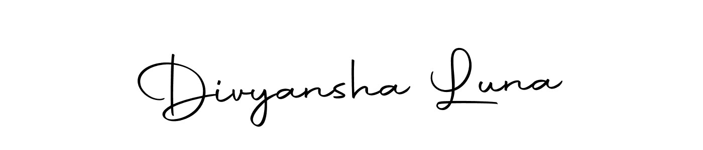 How to make Divyansha Luna signature? Autography-DOLnW is a professional autograph style. Create handwritten signature for Divyansha Luna name. Divyansha Luna signature style 10 images and pictures png