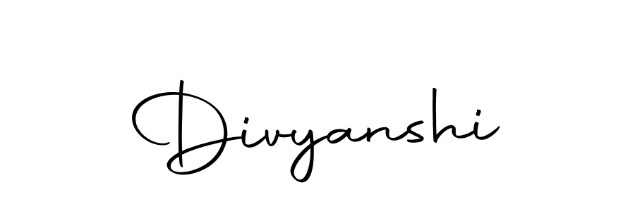 Create a beautiful signature design for name Divyanshi. With this signature (Autography-DOLnW) fonts, you can make a handwritten signature for free. Divyanshi signature style 10 images and pictures png