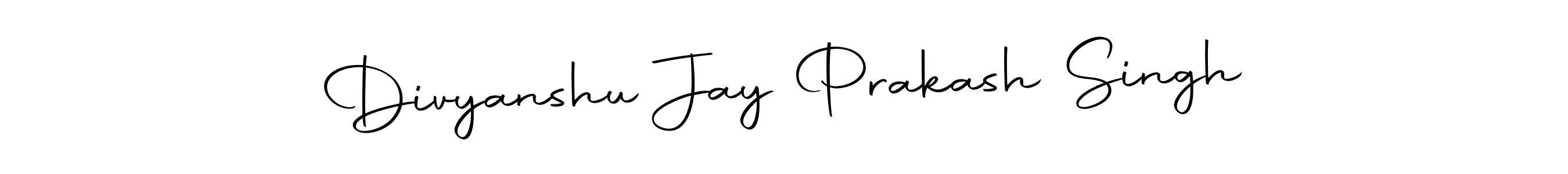 How to make Divyanshu Jay Prakash Singh name signature. Use Autography-DOLnW style for creating short signs online. This is the latest handwritten sign. Divyanshu Jay Prakash Singh signature style 10 images and pictures png