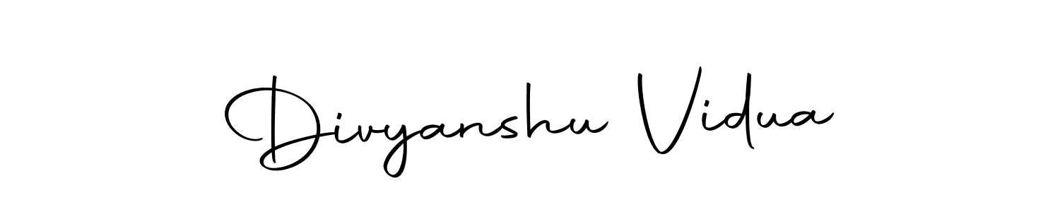 The best way (Autography-DOLnW) to make a short signature is to pick only two or three words in your name. The name Divyanshu Vidua include a total of six letters. For converting this name. Divyanshu Vidua signature style 10 images and pictures png