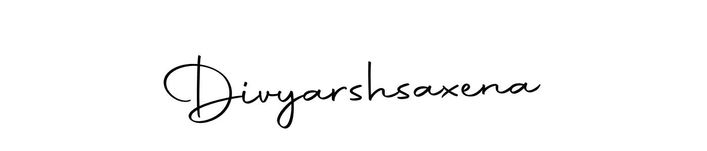 How to make Divyarshsaxena name signature. Use Autography-DOLnW style for creating short signs online. This is the latest handwritten sign. Divyarshsaxena signature style 10 images and pictures png